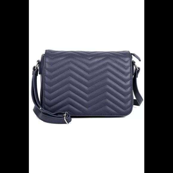 Karla Hanson Sabrina Crossbody Saddle Bag with RFID Protection Navy - Picture 1 of 2